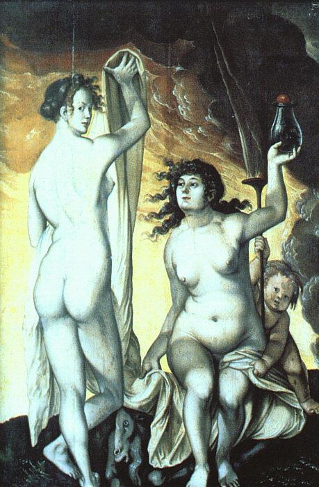 Hans Baldung Grien Sacred and Profane Love oil painting picture
